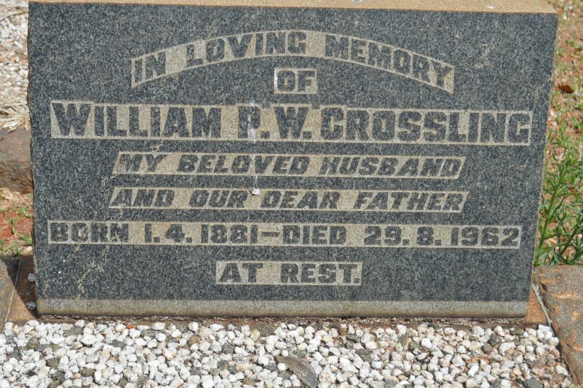 CROSSLING William P.W. 1881-1962