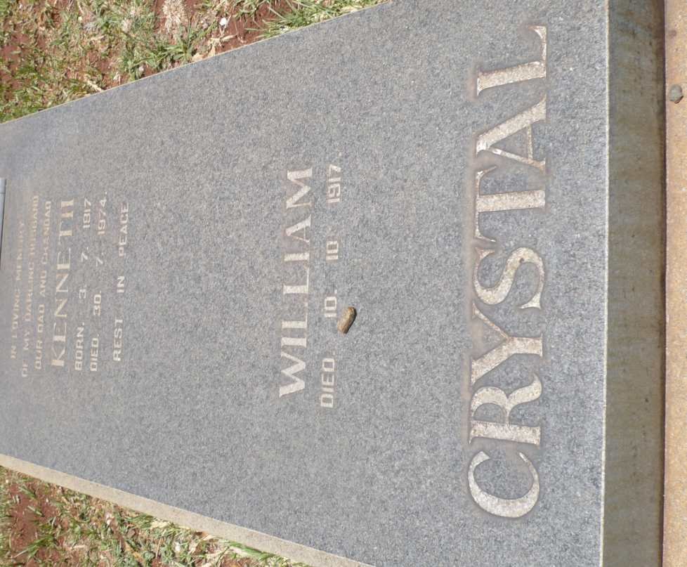CRYSTAL Kenneth 1817-1874 :: CRYSTAL William -1917