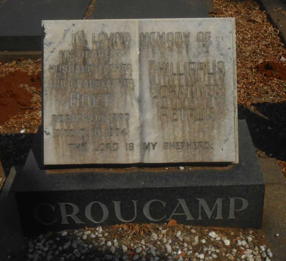 CROUCAMP Phillippus Johannes Petrus 1927-1974