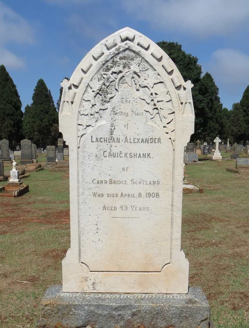 CRUICKSHANK Lachlan Alexander -1908
