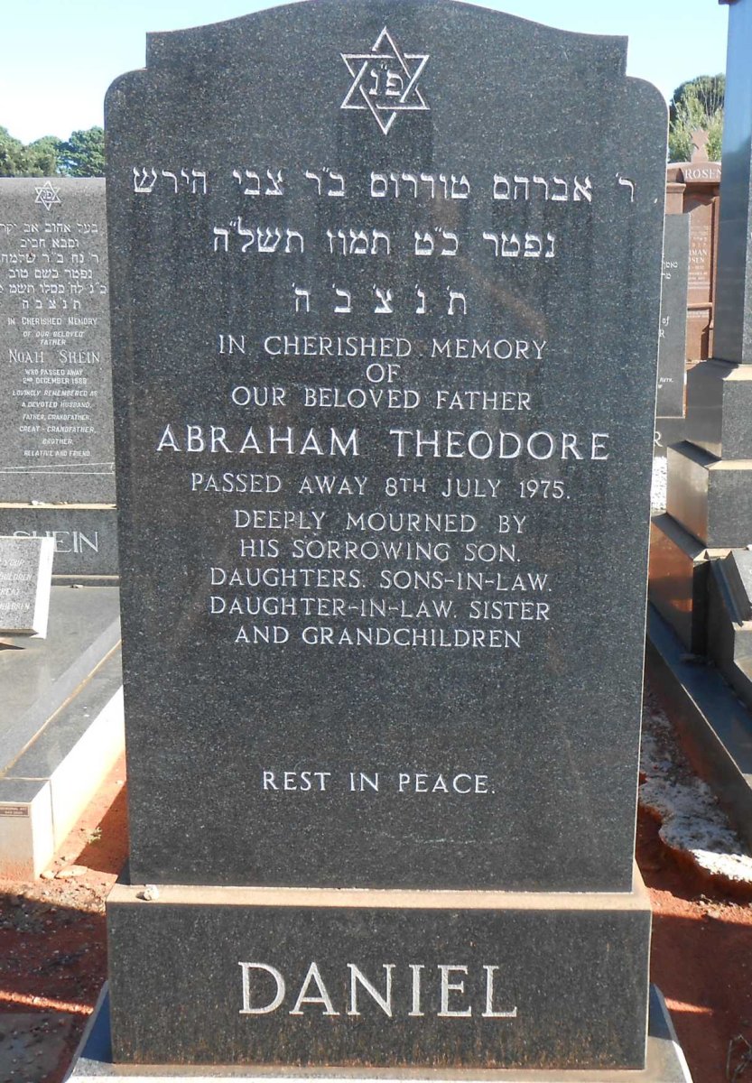DANIEL Abraham Theodore -1975
