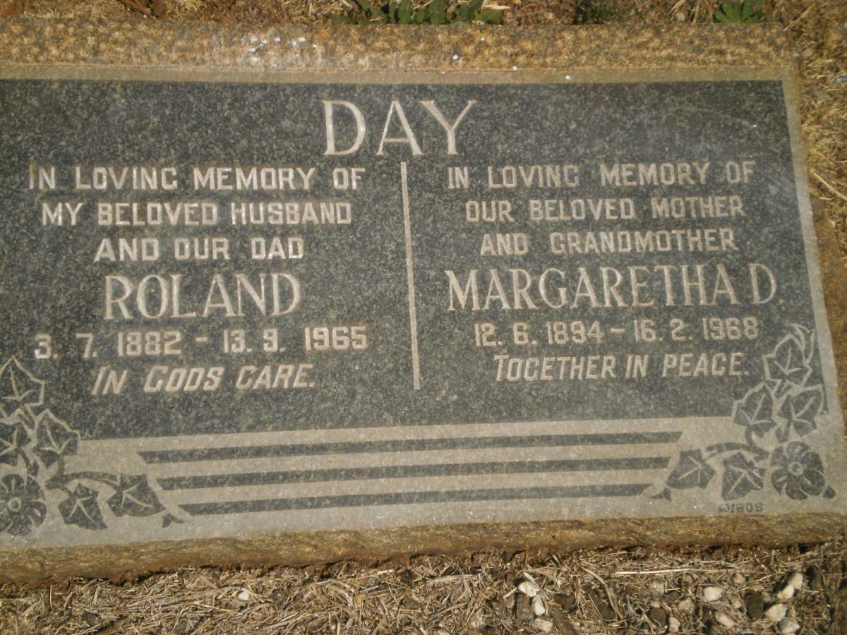 DAY Roland 1882-1965 &amp; Margaretha D. 1894-1968