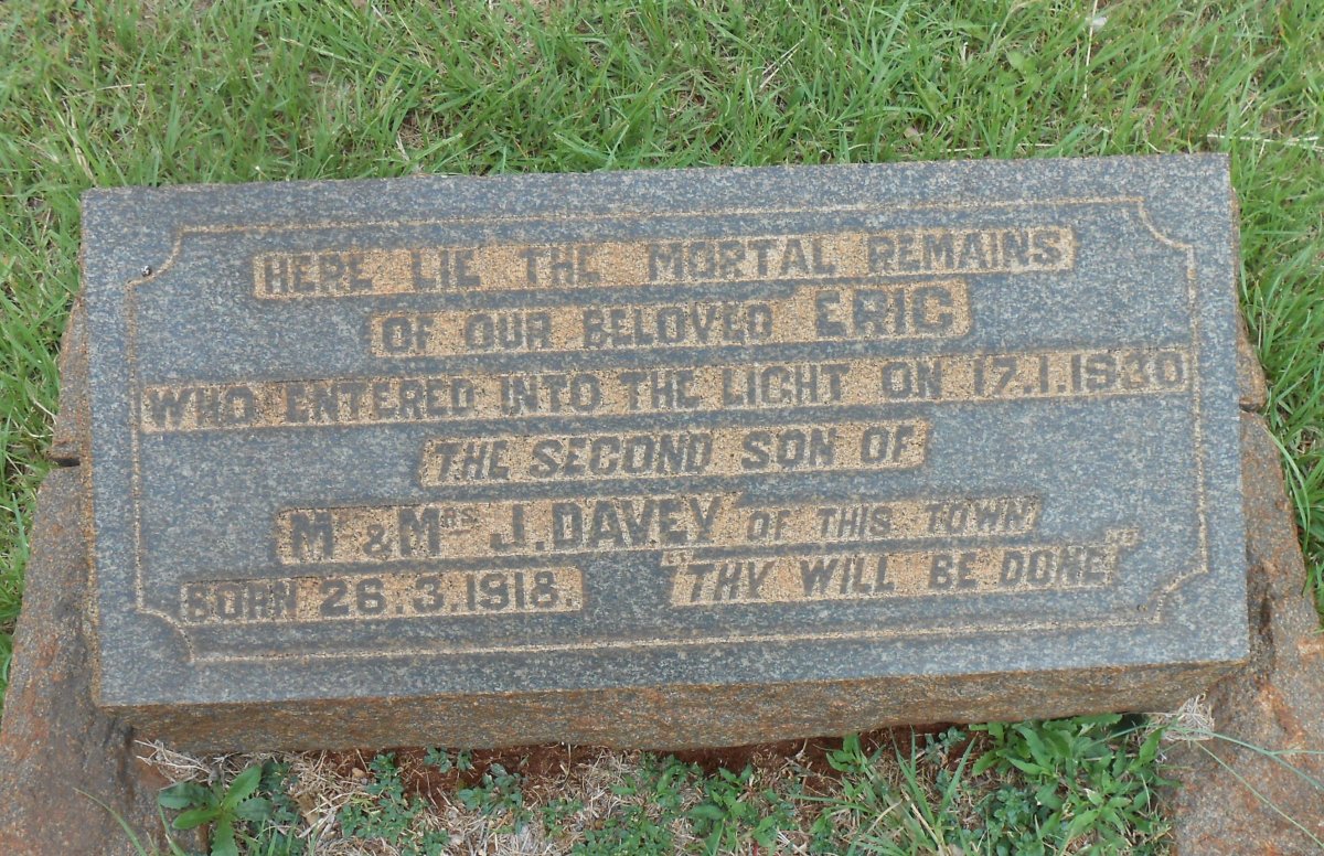 DAVEY Eric 1918-1930