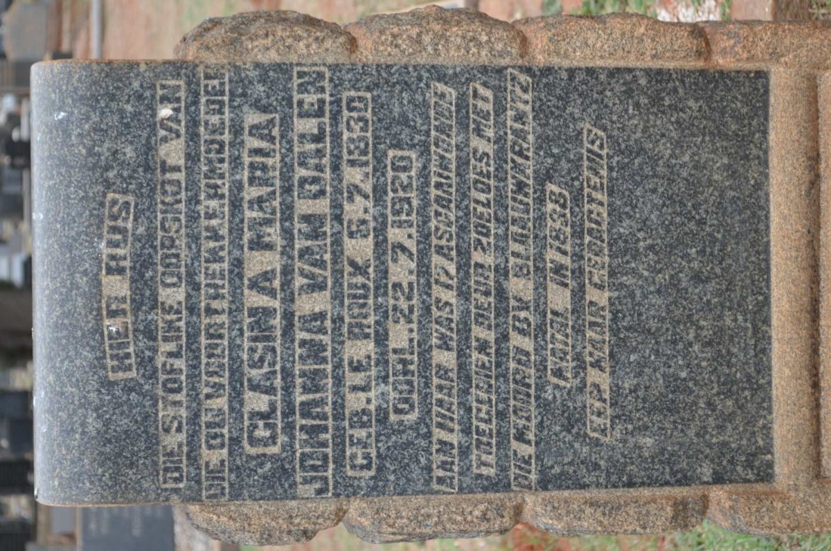 DALEN Clasina Maria Johanna, van nee LE ROUX 1830-1920