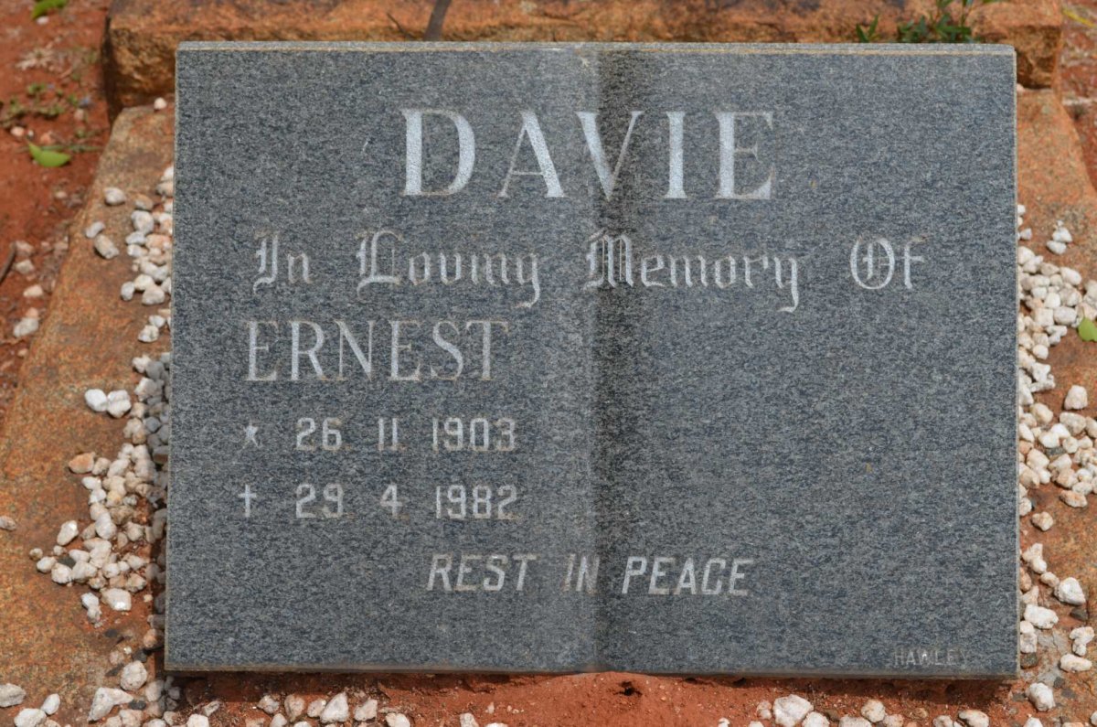 DAVIE Ernest 1903-1982