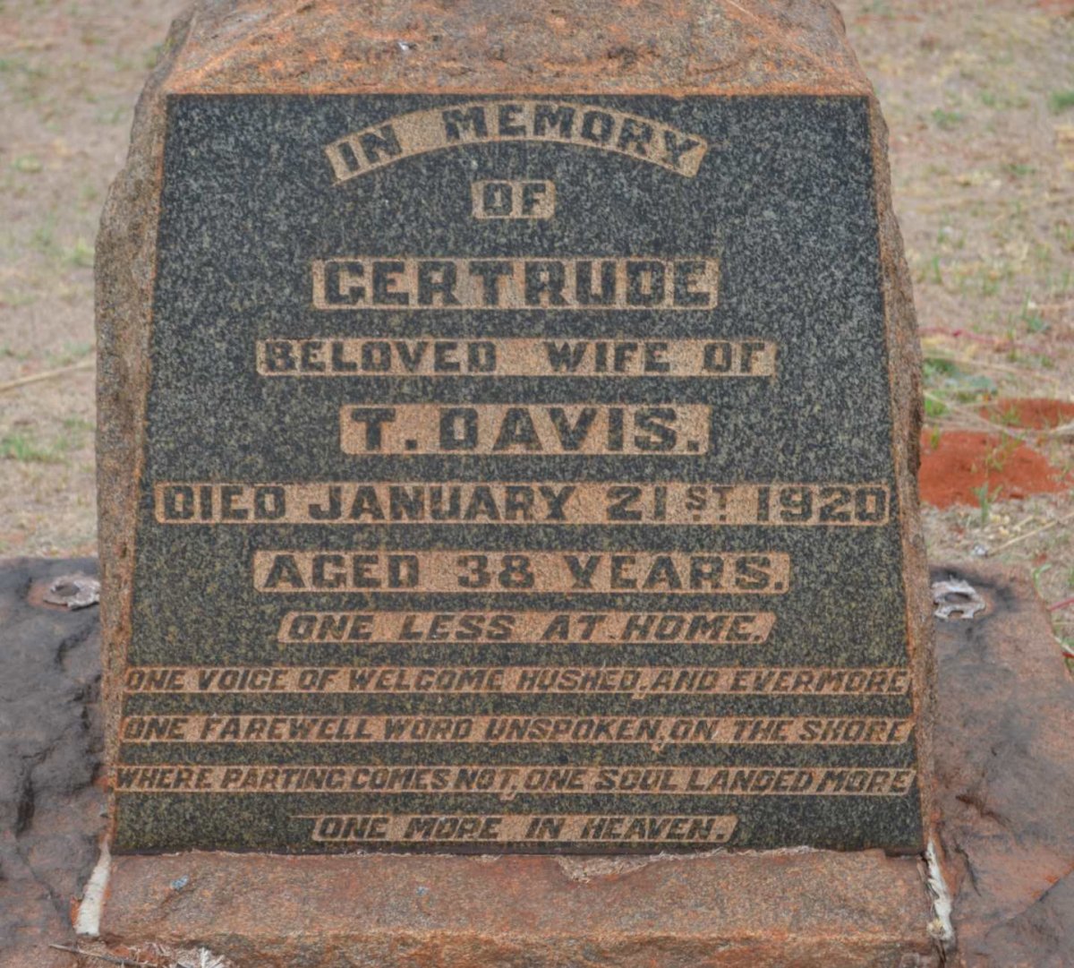 DAVIS Gertrude -1920