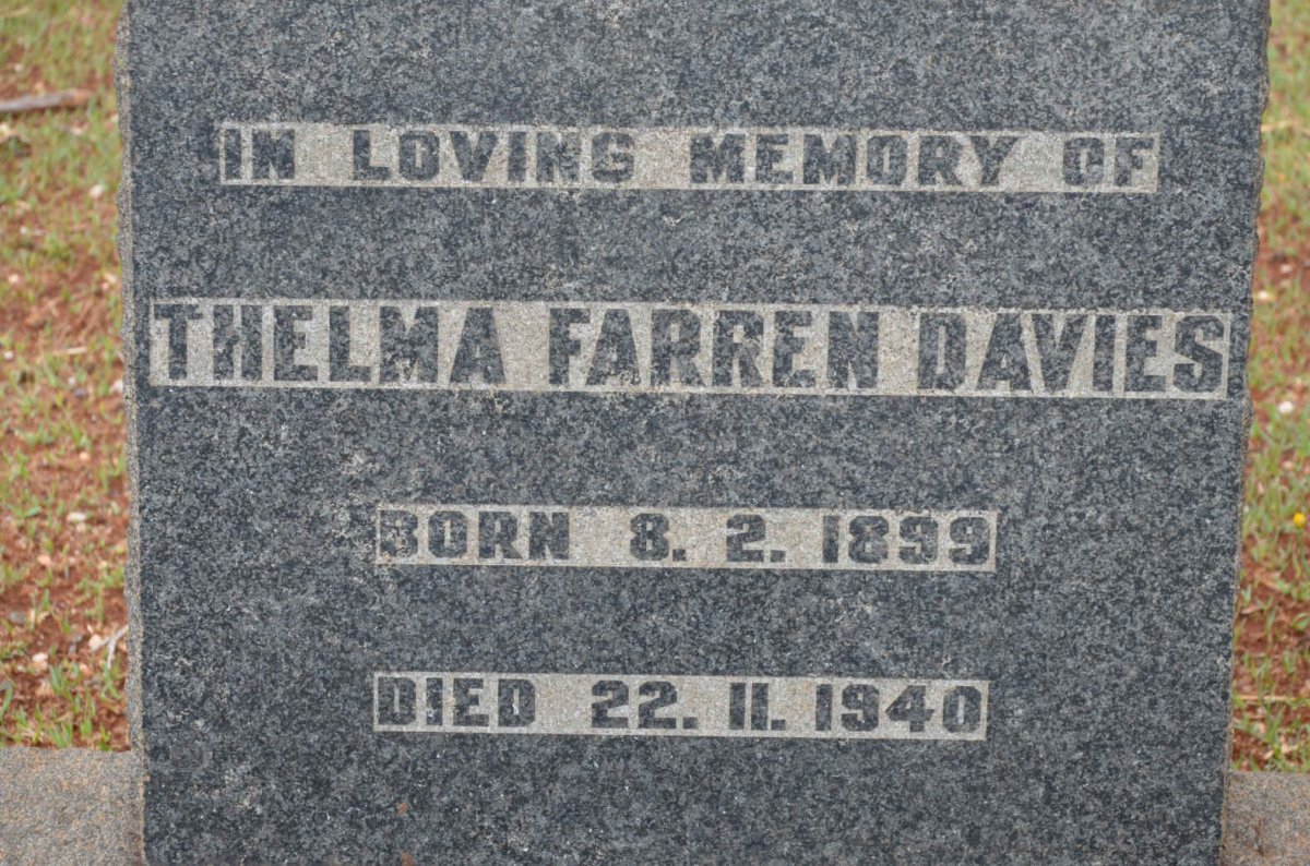 DAVIES Thelma Farren 1899-1940