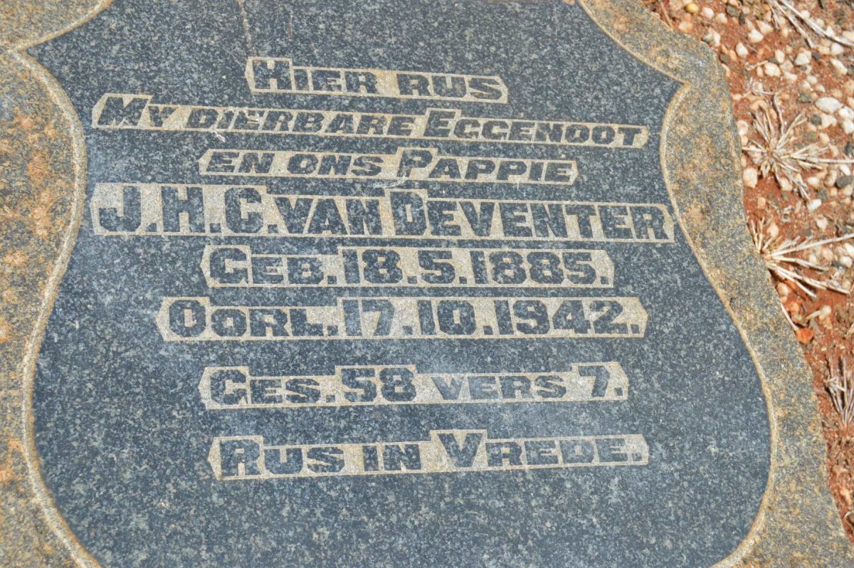 DEVENTER J.H.C., van 1885-1942
