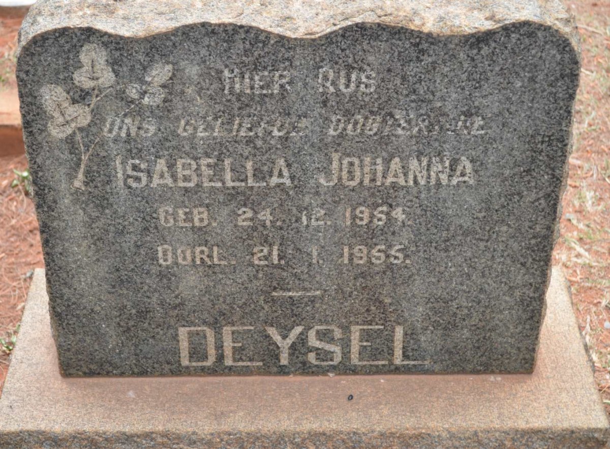 DEYSEL Isabella Johanna 1954-1955