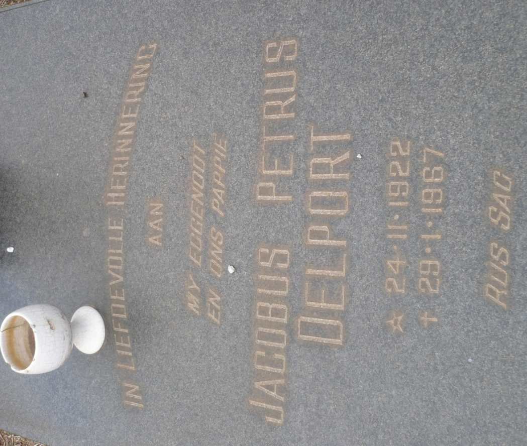 DELPORT Jacobus Petrus 1922-1967
