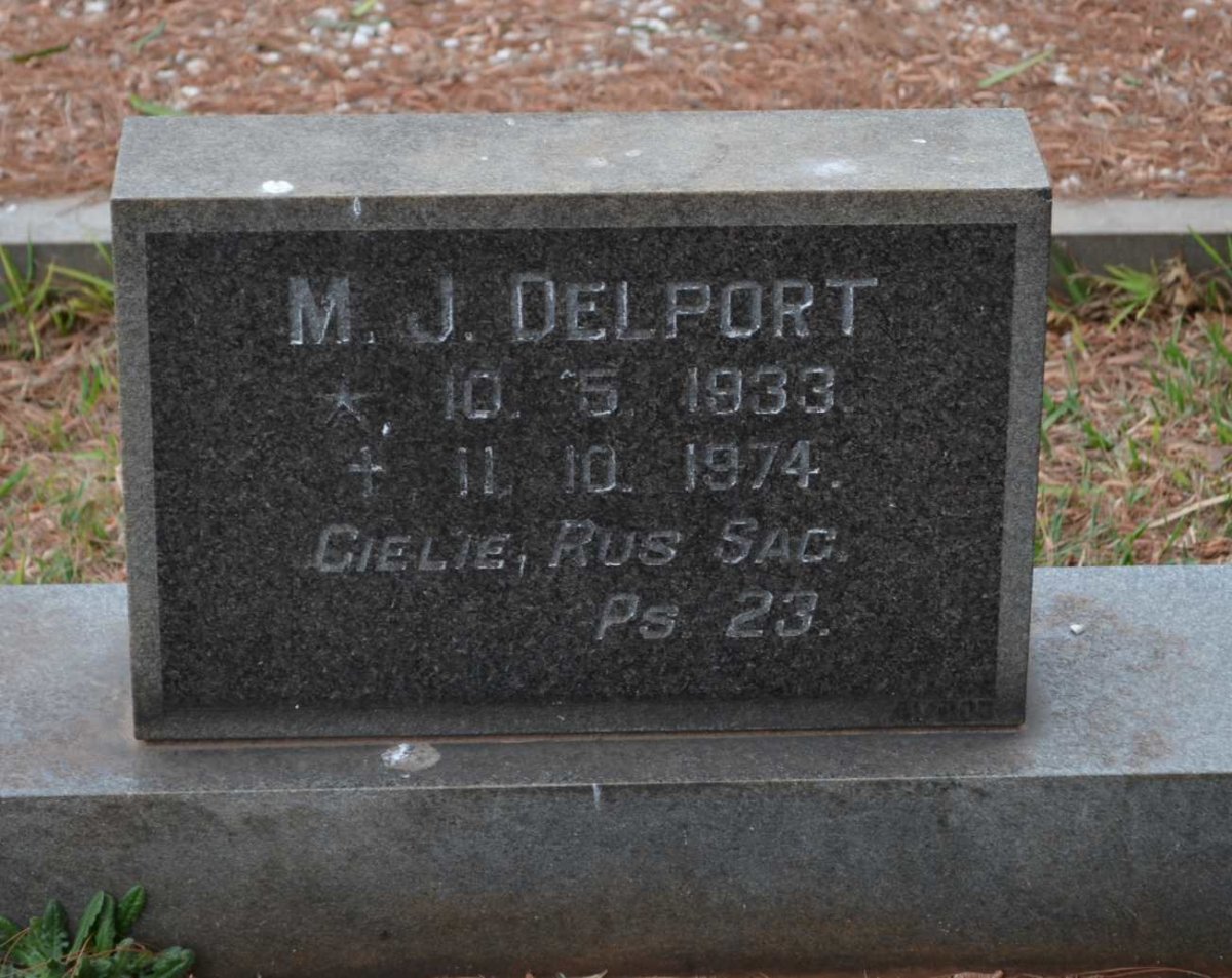 DELPORT M.J. 1933-1974