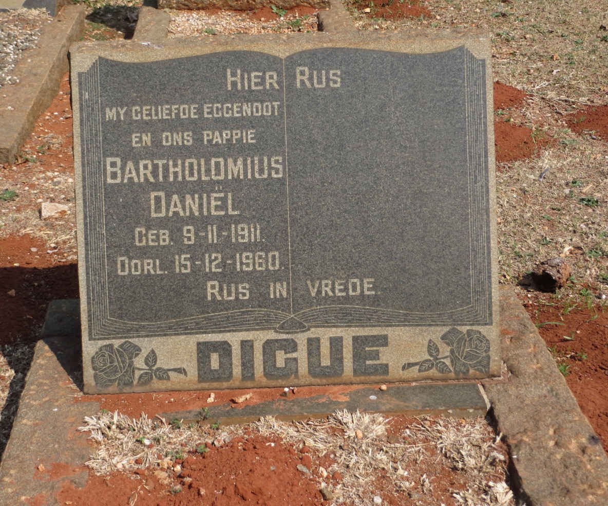 DIGUE Bartholomius Daniël 1911-1960
