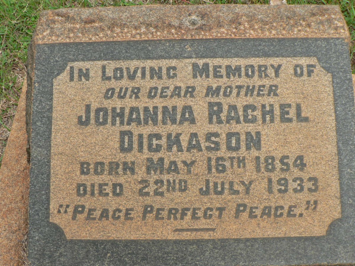 DICKASON Johanna Rachel 1854-1933