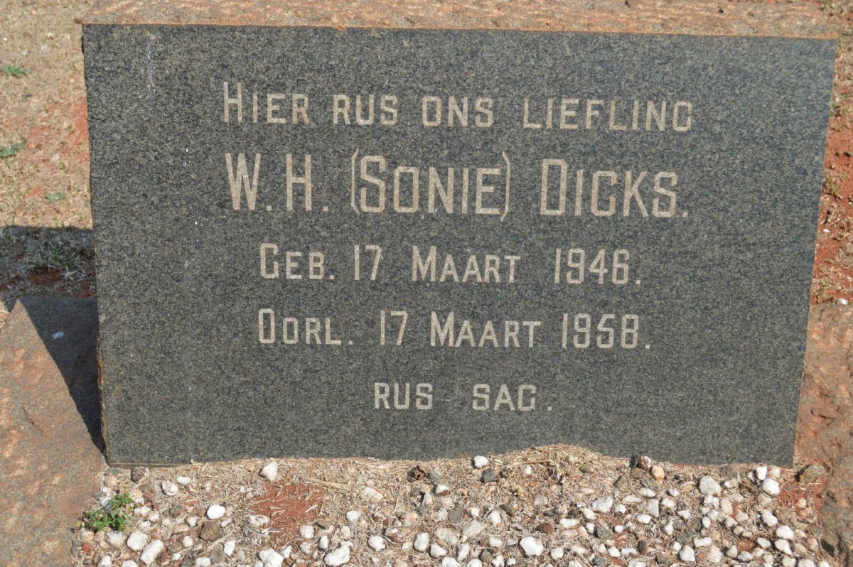 DICKS W.H. 1946-1958