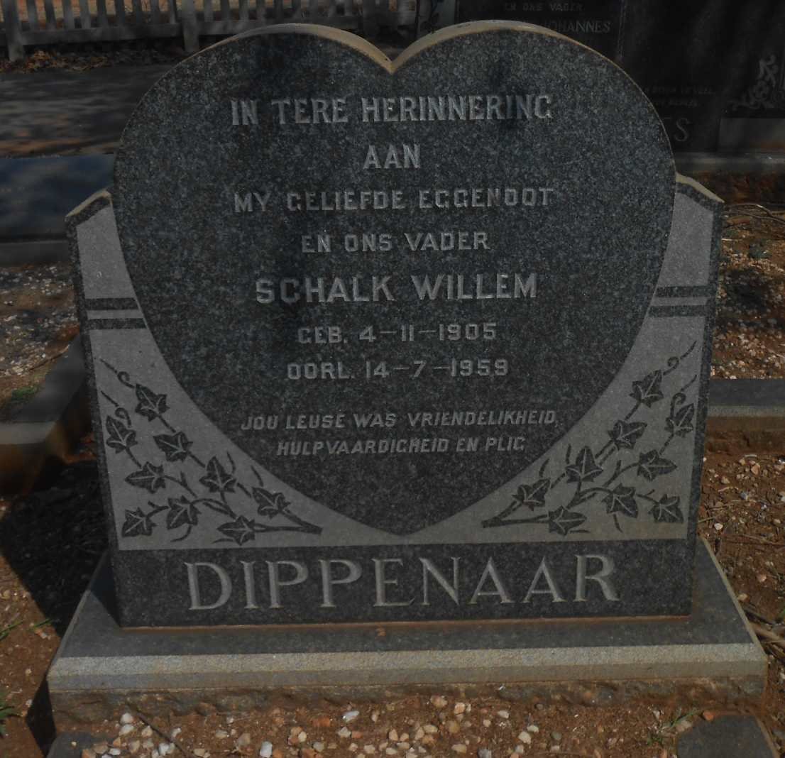 DIPPENAAR Schalk Willem 1905-1959 &amp; Gertruida Magdalena KLEYNHANS 1907-1980