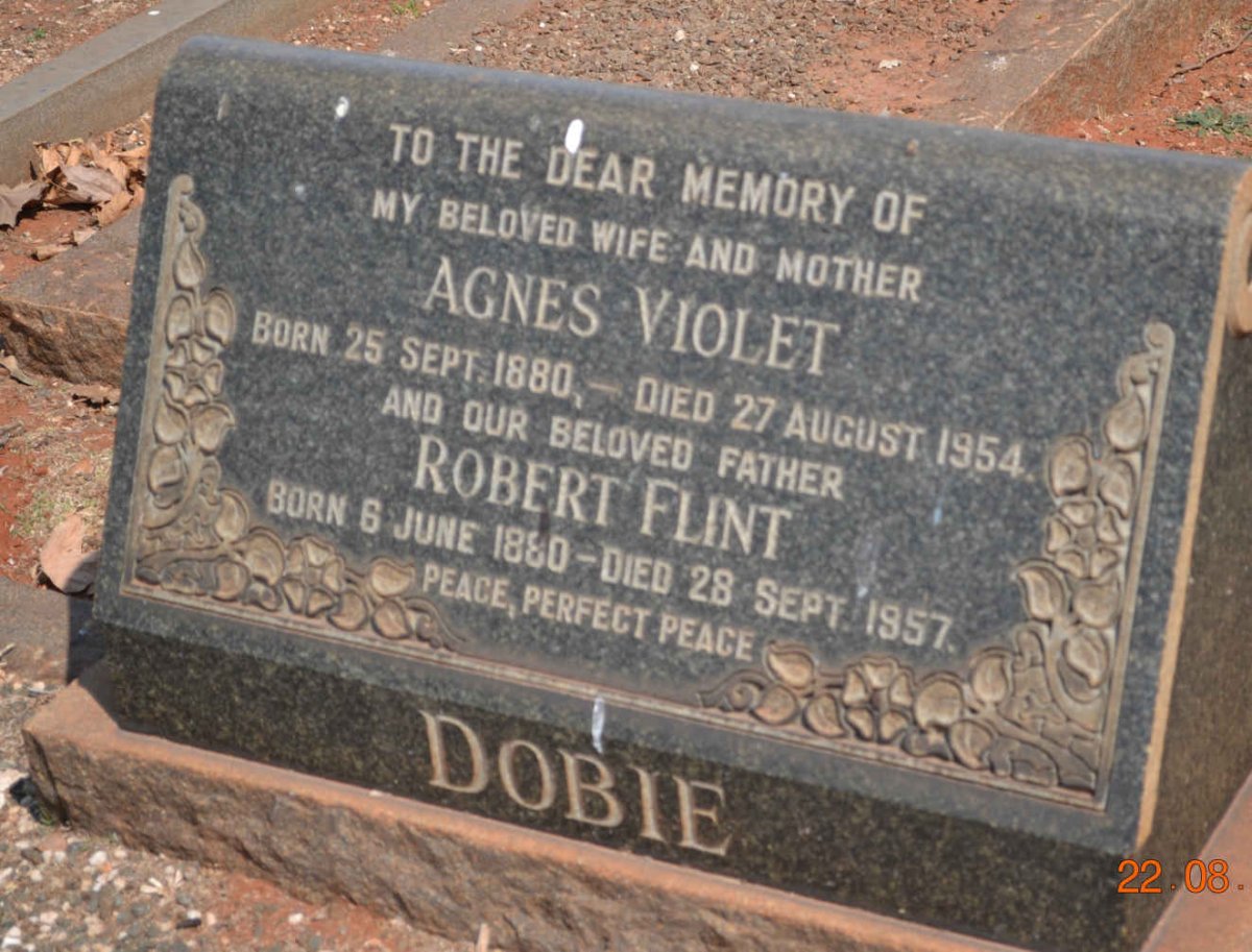 DOBIE Robert Flint 1880-1957 &amp; Agnes Violet 1880-1954