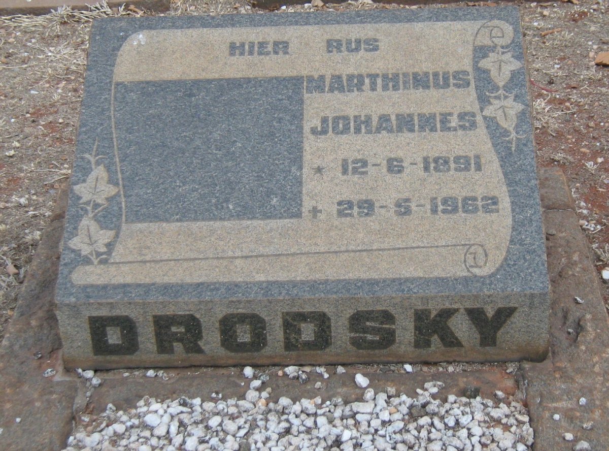 DRODSKY Marthinus Johannes 1891-1962
