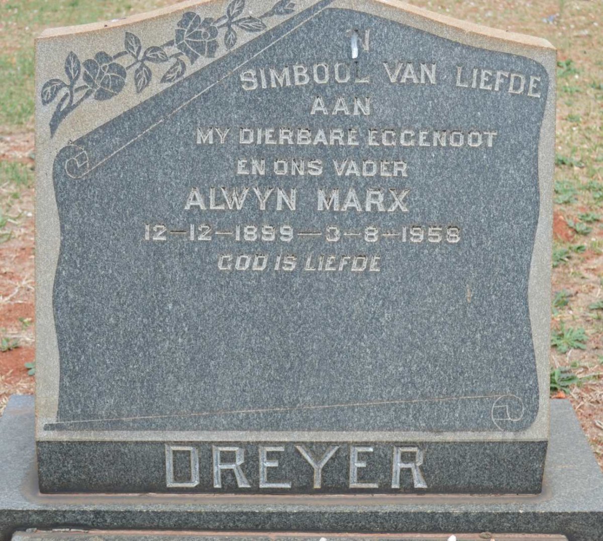 DREYER Alwyn Marx 1899-1958