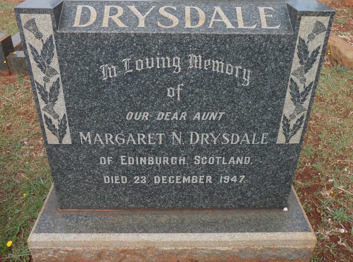 DRYSDALE Margaret N. -1947