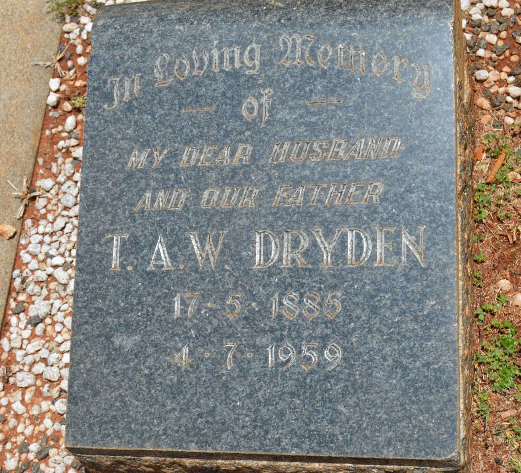 DRYDEN T.A.W. 1885-1959