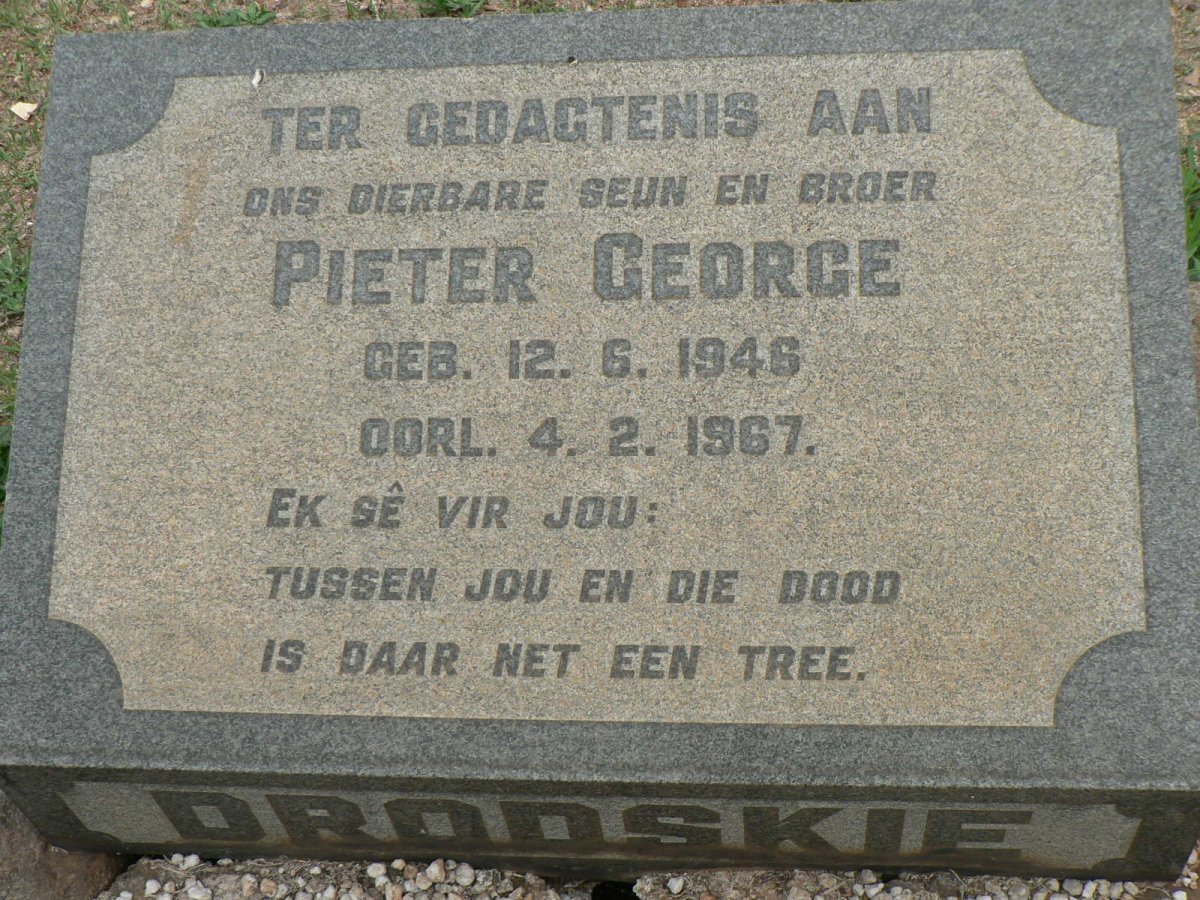DRODSKIE Pieter George 1946-1967