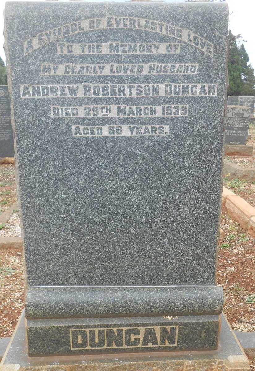 DUNCAN Andrew Robertson -1939