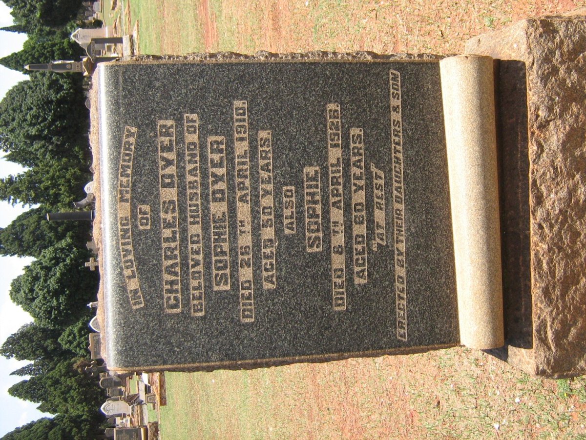 DYER Charles -1910 &amp; Sophie -1926