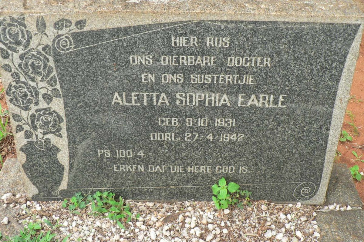EARLE Aletta Sophia 1931-1942