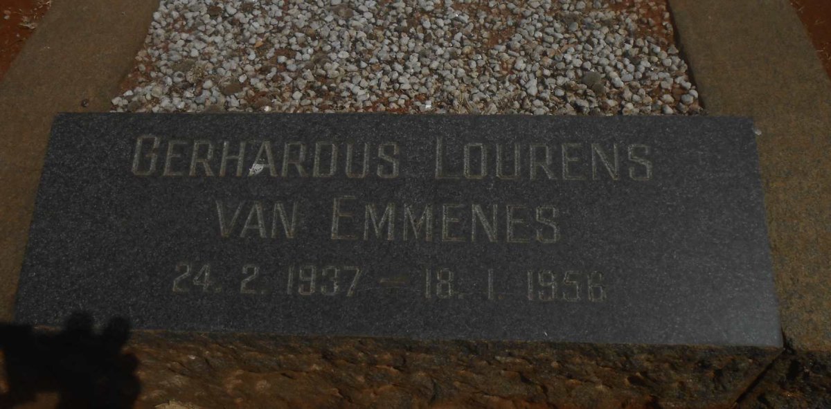 EMMENES Gerhardus Lourens, van 1937-1956