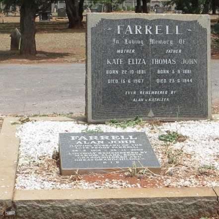 FARRELL Thomas John 1881-1944 &amp; Kate Eliza 1881-1967 :: FARRELL Alan John