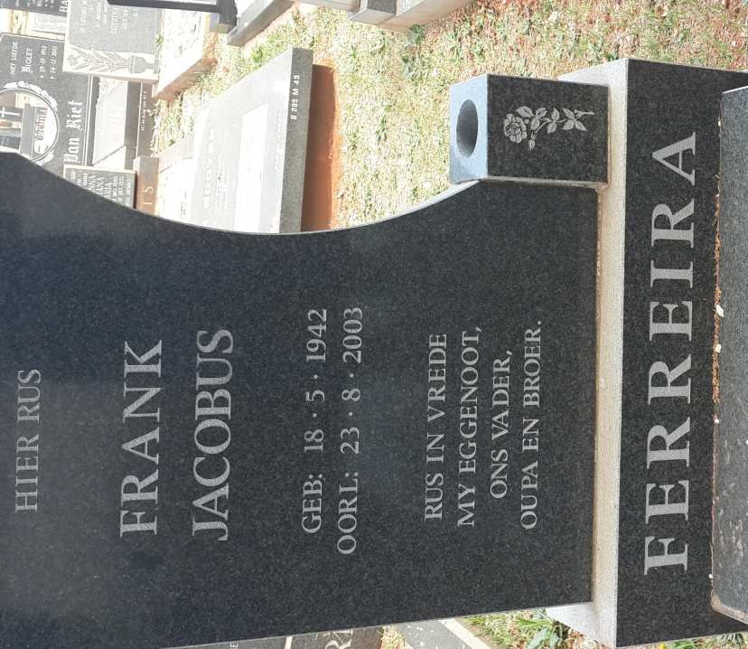 FERREIRA Frank Jacobus 1942-2003