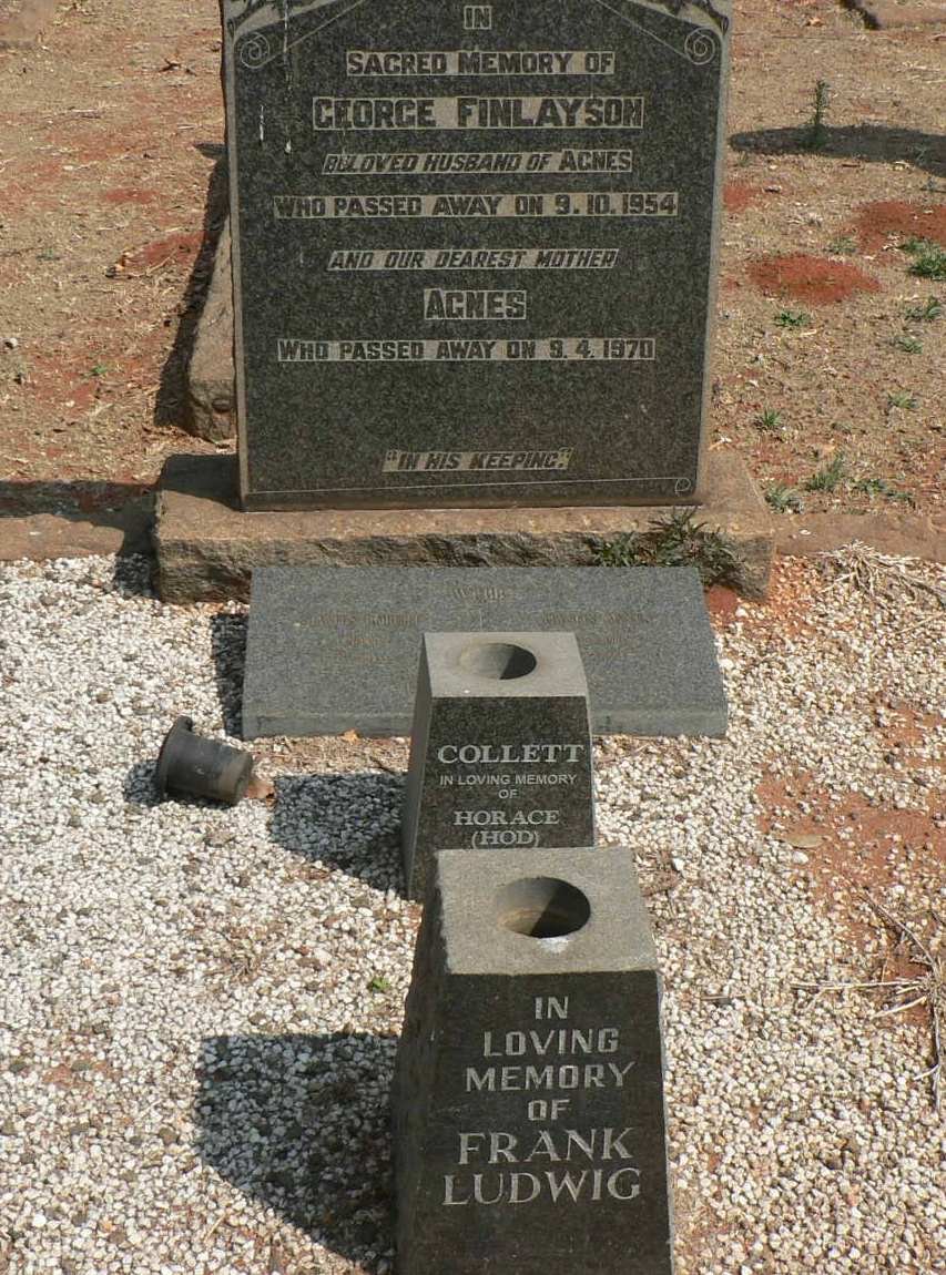 FINLAYSON George -1954 &amp; Agnes -1970 :: LUDWIG Frank
