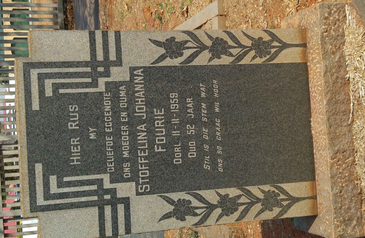 FOURIE Stoffelina Johanna -1959