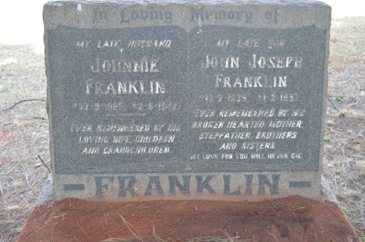 FRANKLIN Johnnie 1905-1942 :: FRANKLIN John Joseph 1936-1957