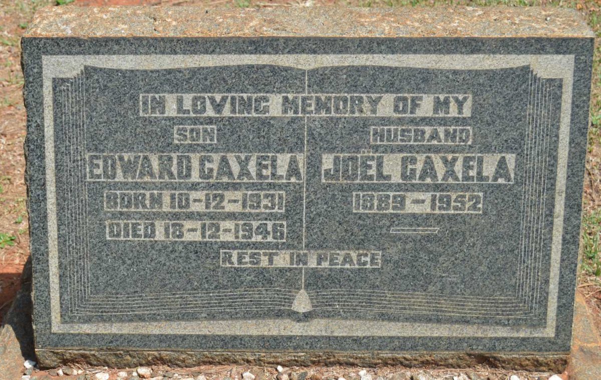 GAXELA Joël 1889-1952 :: GAXELA Edward 1931-1946