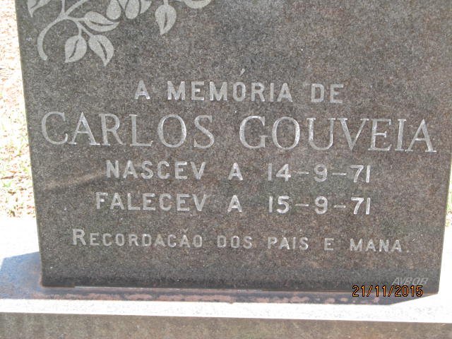 GOUVEIA Carlos 1971-1971