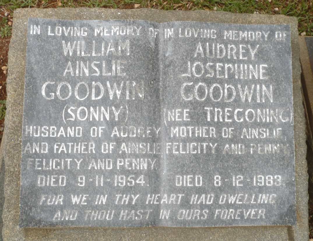 GOODWIN William Ainslie -1954 &amp; Audrey Josephine TRECONING -1983