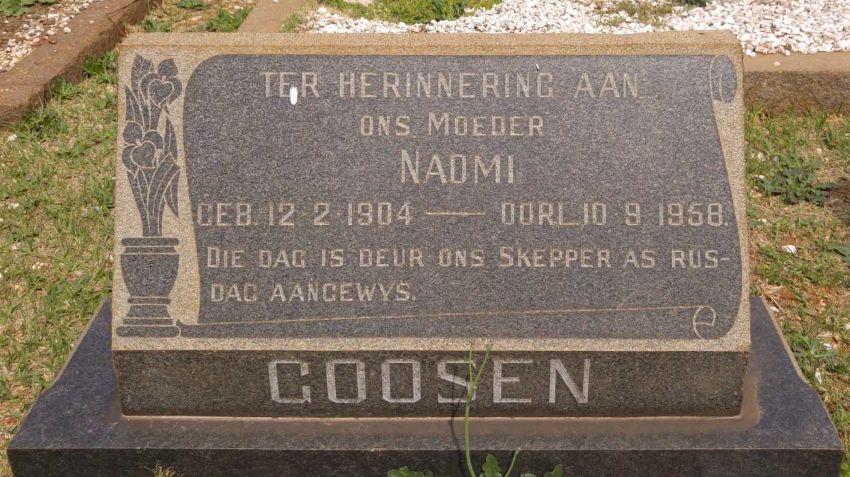 GOOSEN Naomi 1904-1958
