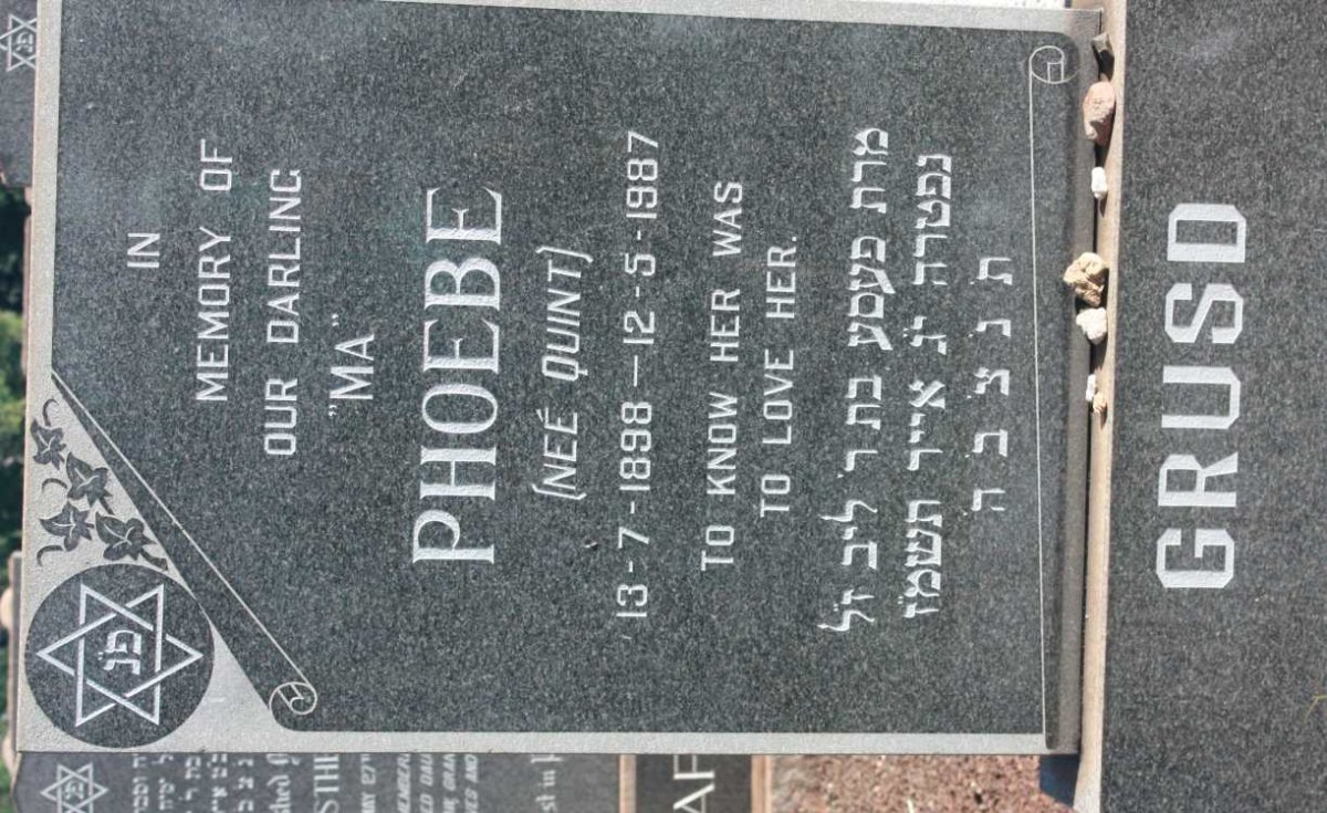GRUSD Phoebe nee QUINT 1898-1987