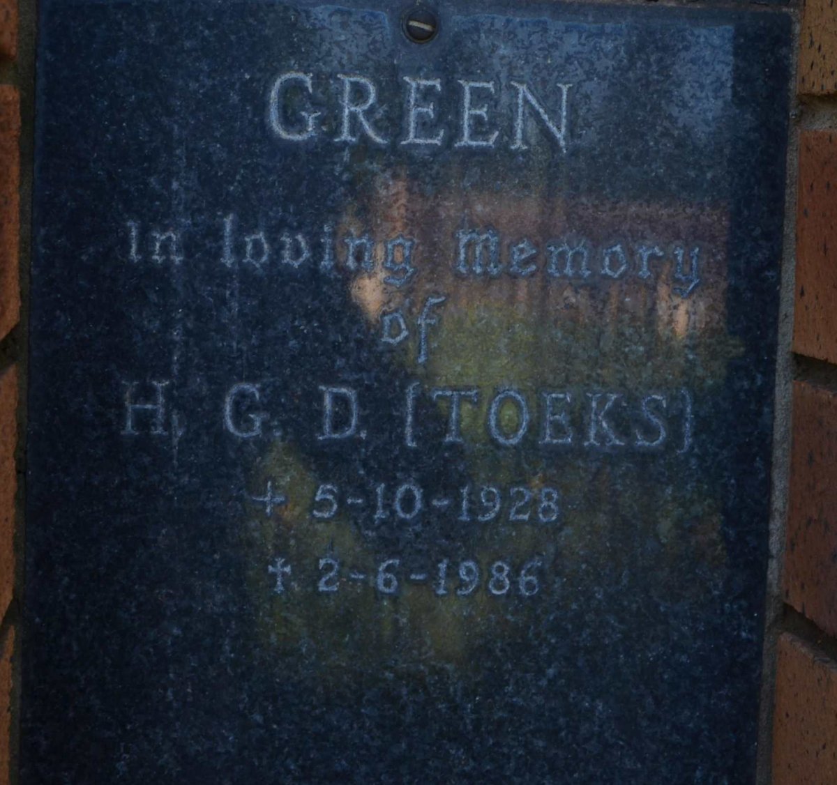 GREEN H.G.D. 1928-1986