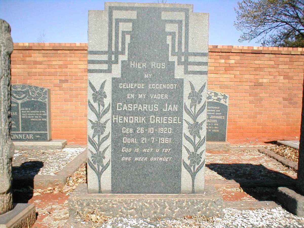 GRIESEL Casparus Jan Hendrik 1920-1961