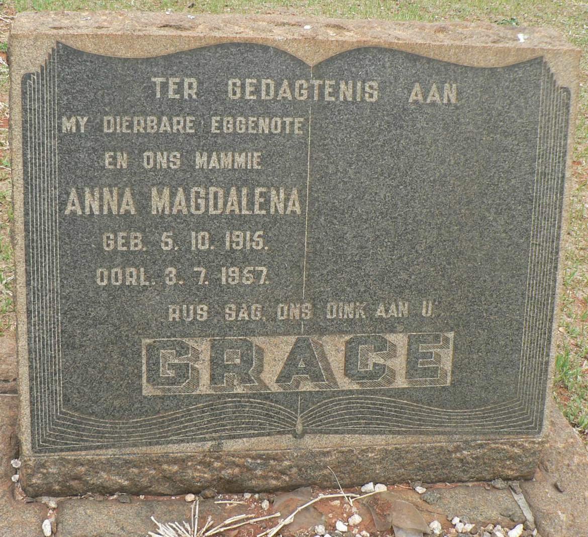 GRACE Anna Magdalena 1915-1957