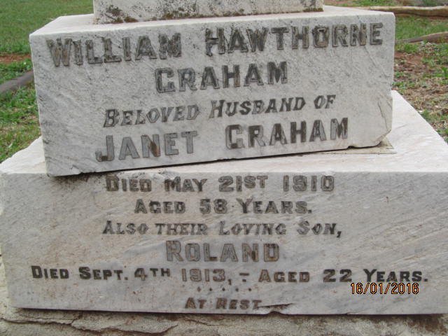 GRAHAM William Hawthorne  -1910 :: GRAHAM Roland -1913
