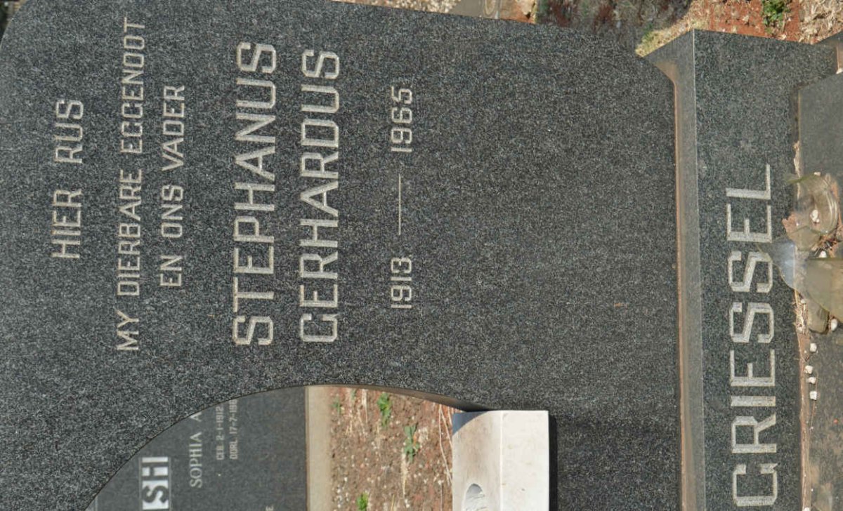 GRIESSEL Stephanus Gerhardus 1913-1965