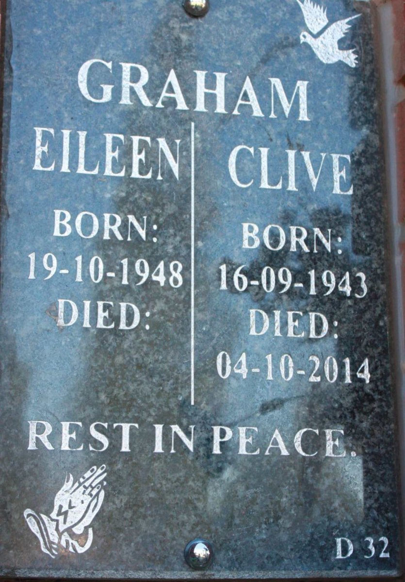 GRAHAM Clive 1943-2014 &amp; Eileen 1948-