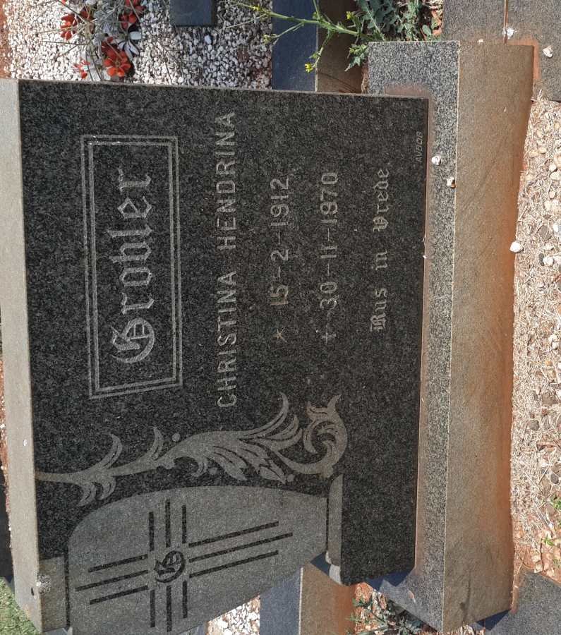 GROBLER Christina Hendrina 1912-1970