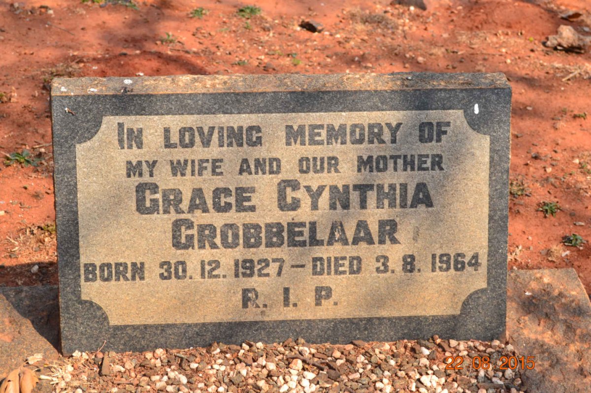 GROBBELAAR Grace Cynthia 1927-1964