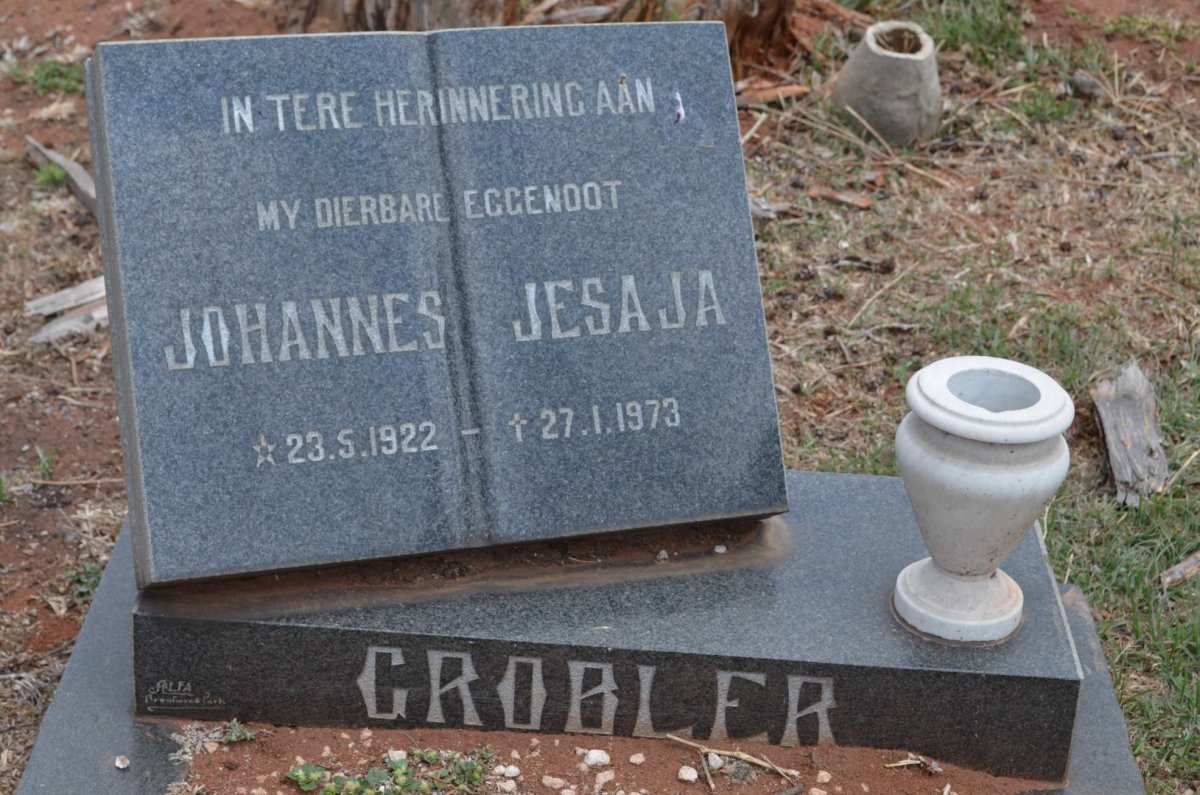 GROBLER Johannes Jesaja 1922-1973