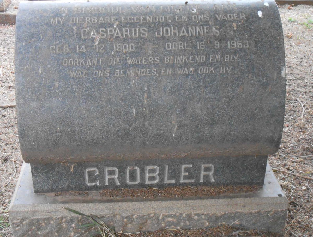 GROBLER Casparus Johannes 1900-1953