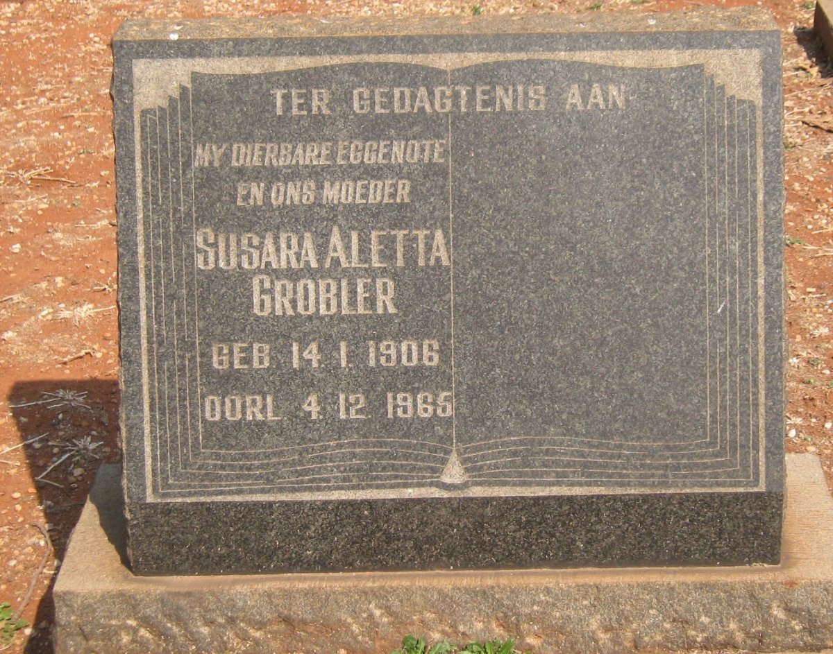 GROBLER Susara Aletta 1906-1965